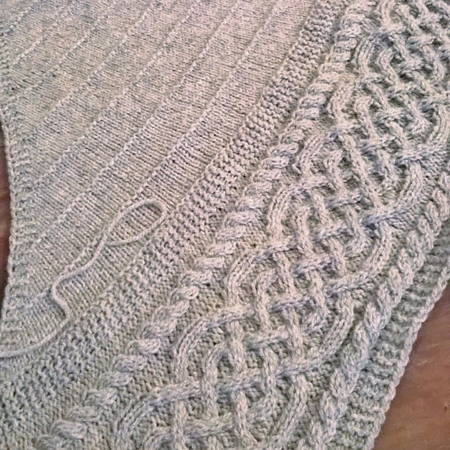 knitting sample by nikki burrows