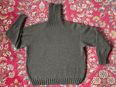 knitted sweater by amanda eastman