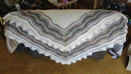 knitted shawl by andrea merritt
