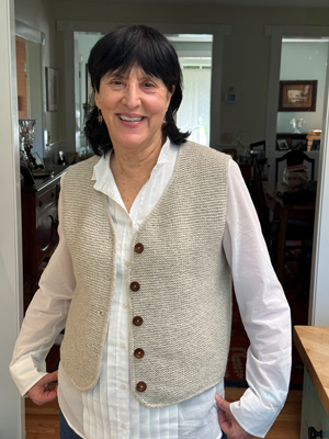 knitted vest by Virginia Morell