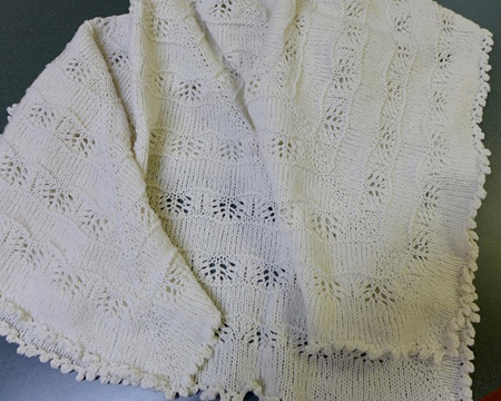 knitted blanket by anne patterson