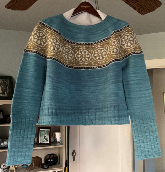 knitted sweater by Marilyn Phillips