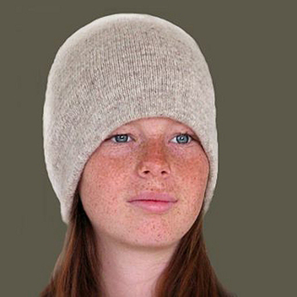 2-layer jersey beanie light gray