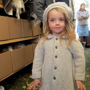 knitted coat light gray