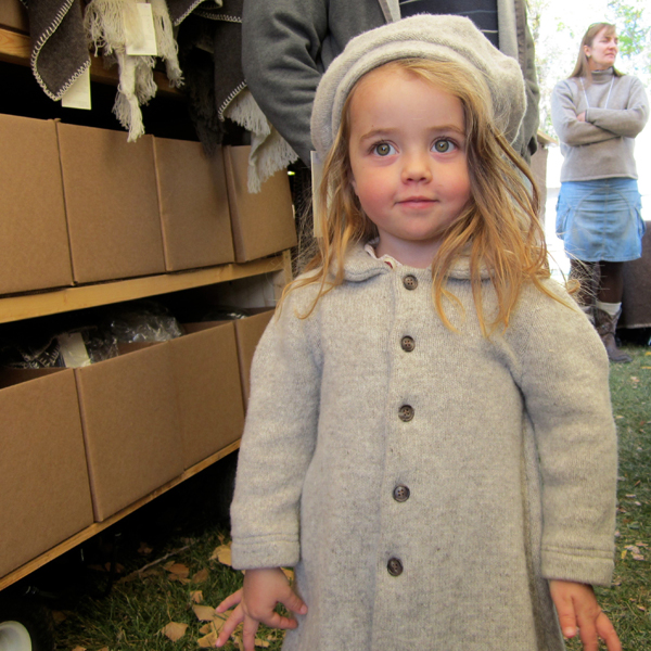 knitted coat light gray