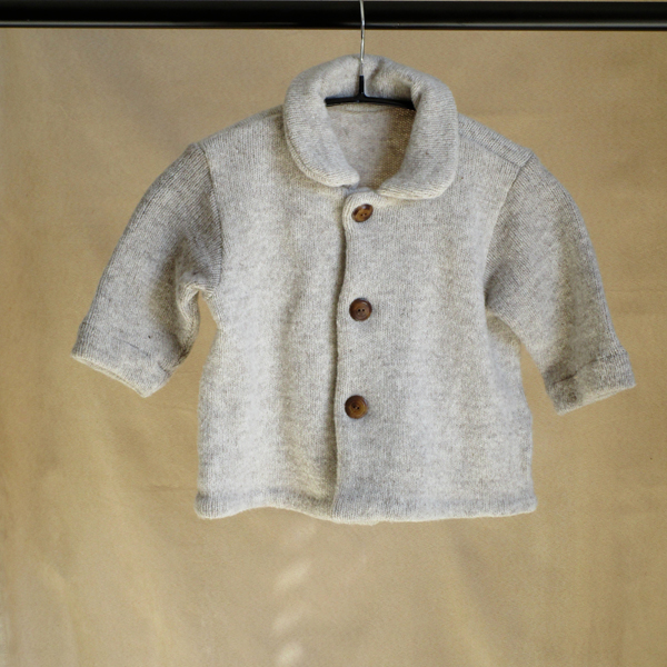 knitted coat light gray