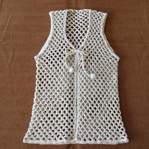 hand-crocheted vest white