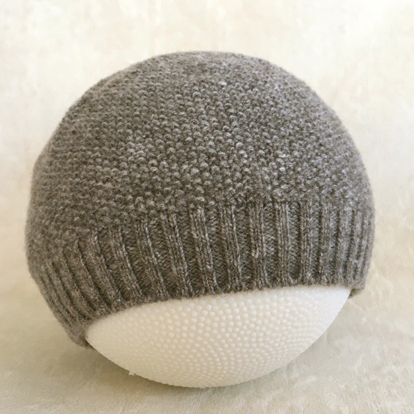 seed stitch beanie medium gray