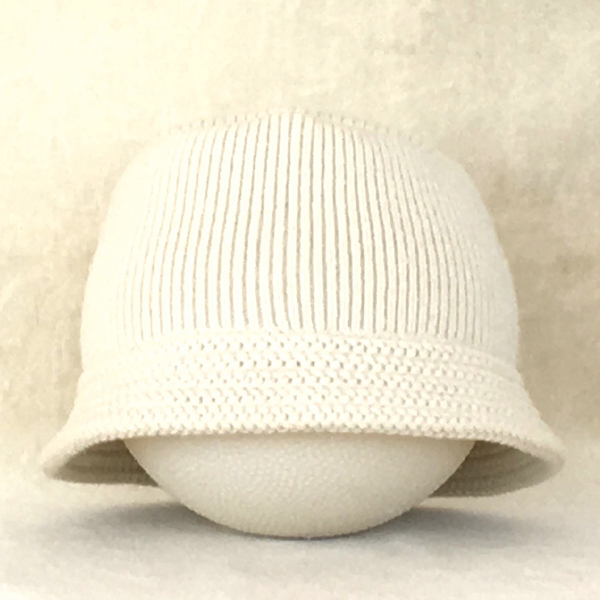 braided bucket hat, white