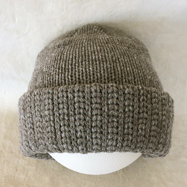 2-layer heavy-gauge cuff cap medium gray