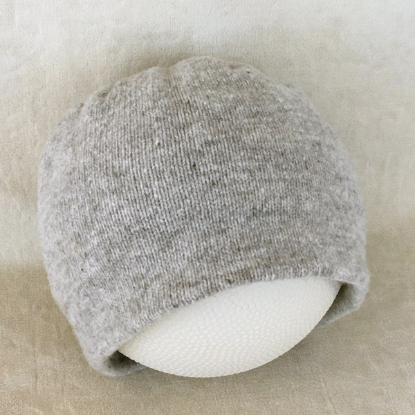 2-layer jersey beanie light gray