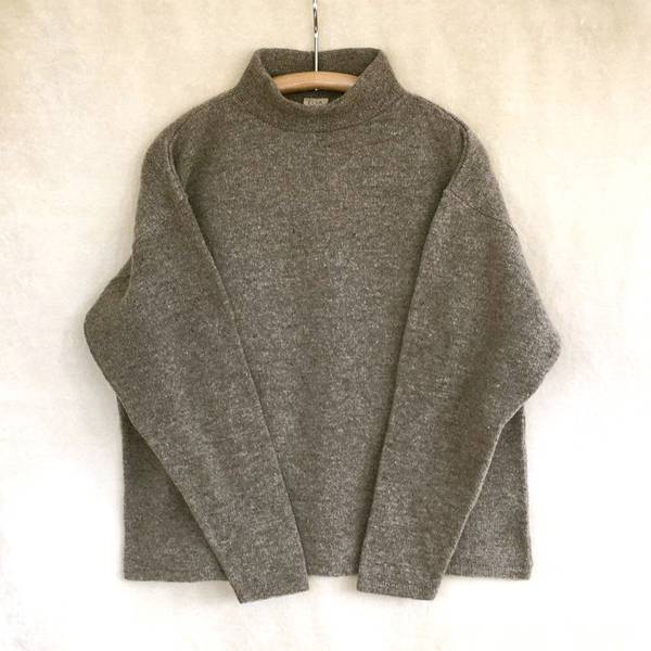 mock turtleneck sweater medium gray