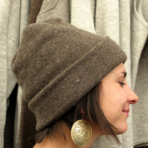 2-layer jersey cuff cap dark gray