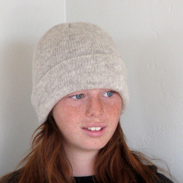 2-layer jersey cuff cap light gray