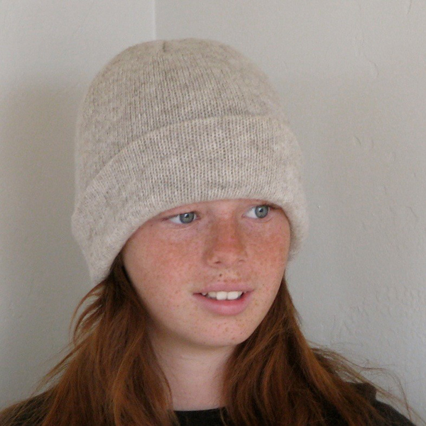 2-layer jersey cuff cap light gray