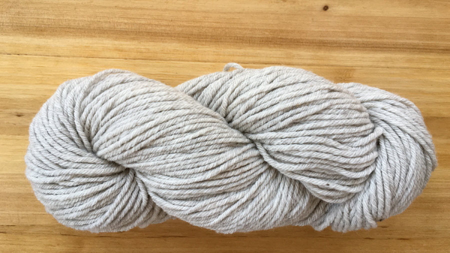 worsted-spun bulky weight yarn, silver