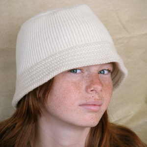 braided bucket hat white
