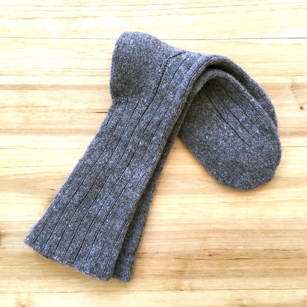 heavyweight woolen mid-calf sock dark gray
