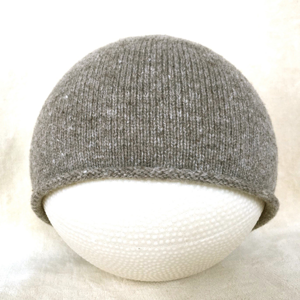 jersey rolled edge cap, medium gray