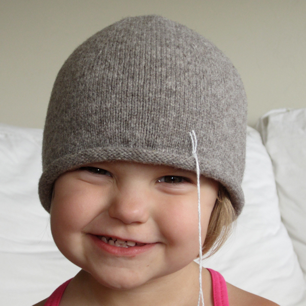 jersey rolled edge cap, medium gray