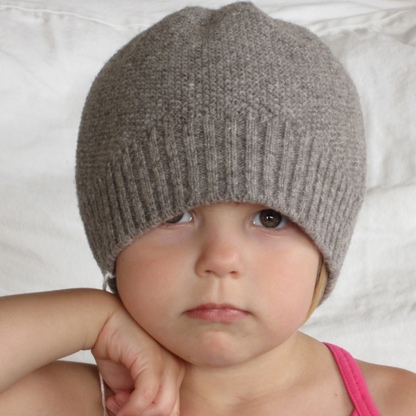 seed stitch beanie medium gray