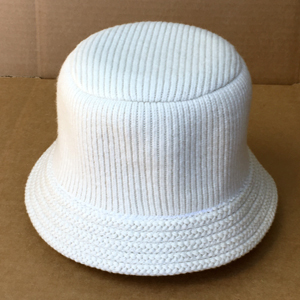braided bucket hat white