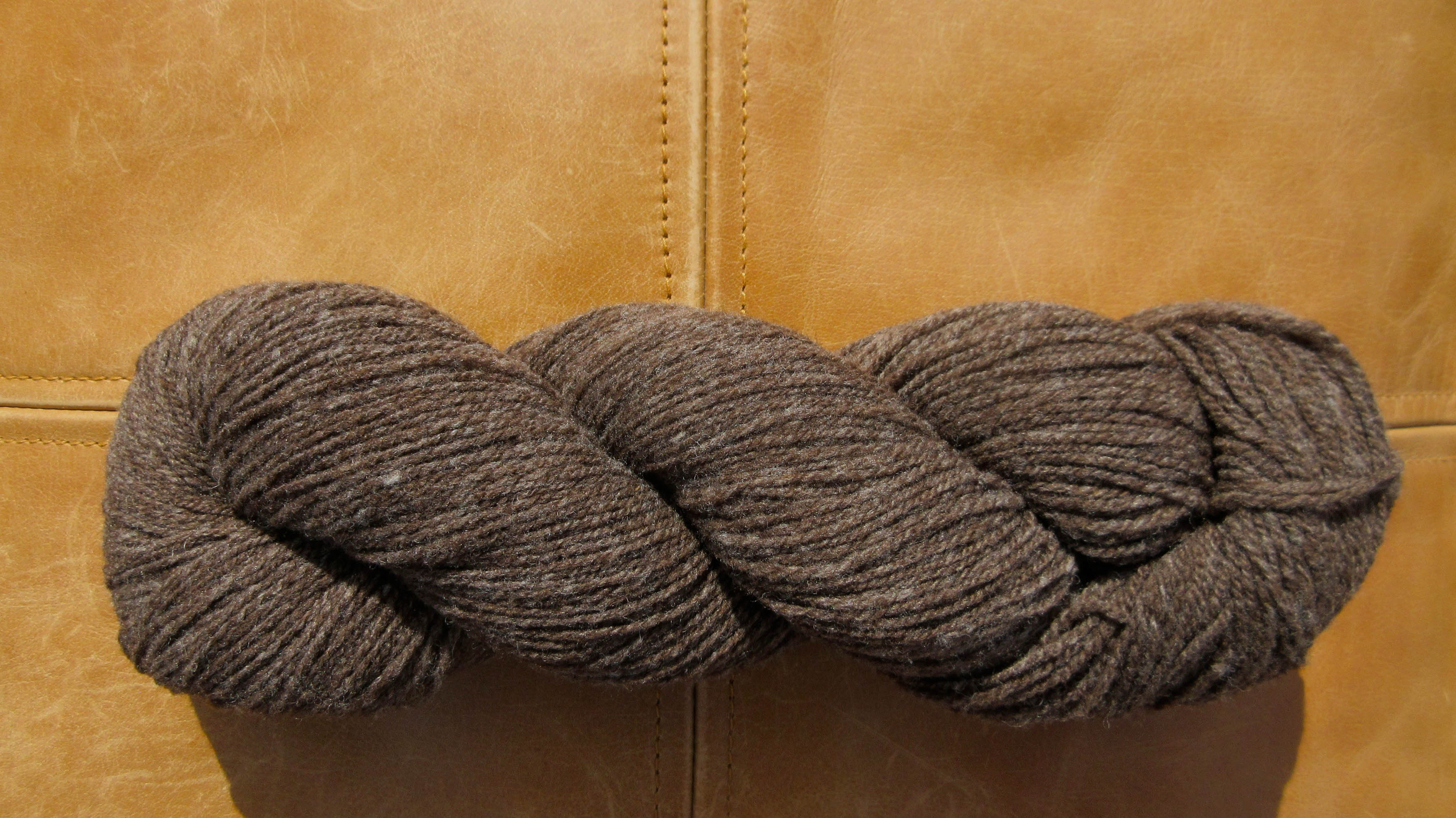 woolen spun lace dark brown yarn