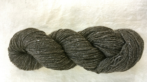 Woolen spun lamb fingering dark gray-brown