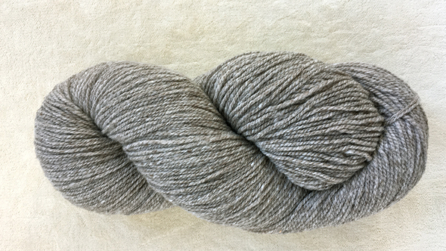 woolen-spun fingering weight, medium gray