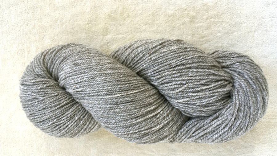 woolen-spun fingering weight, medium gray