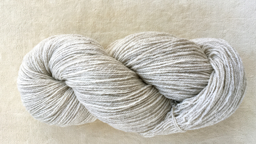 woolen-spun fingering weight, silver