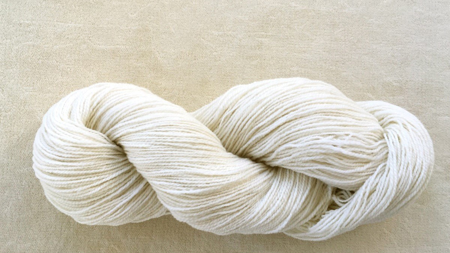 woolen-spun lace weight, white