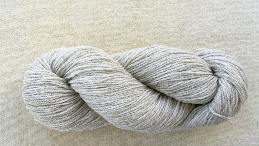 woolen-spun lace weight, silver
