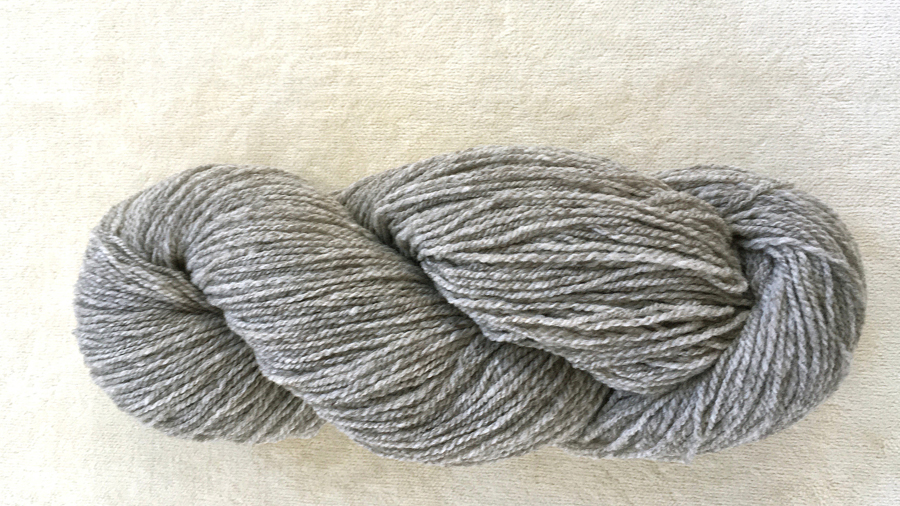 woolen-spun lace weight, medium gray