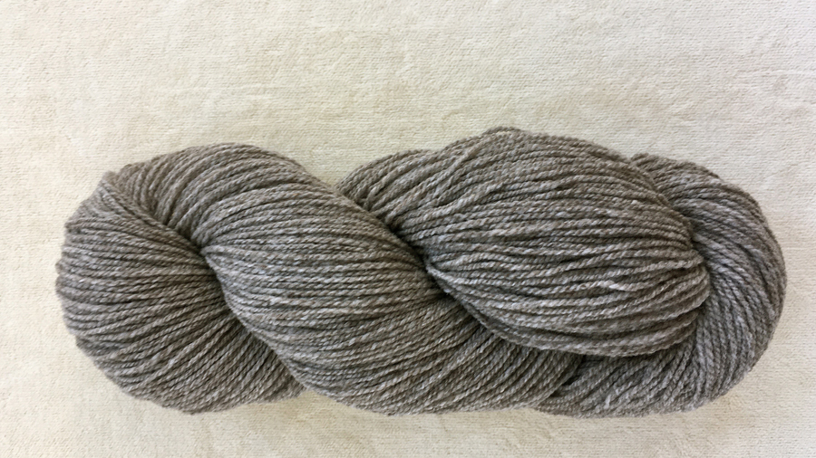 woolen-spun lace weight, medium gray