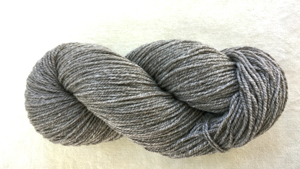 woolen-spun sport weight yarn, medium gray