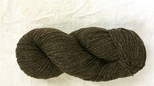 Woolen spun worsted aran weight dark brown