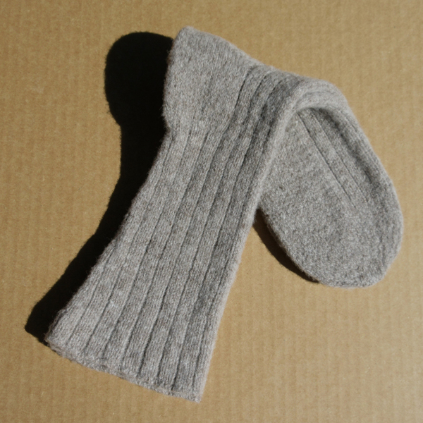 heavyweight woolen mid-calf sock medium gray