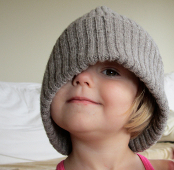 2X2 rib cuff cap medium gray