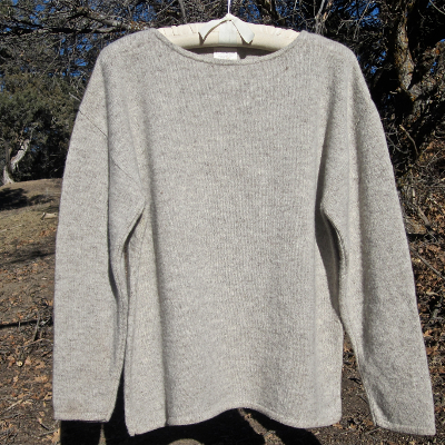 boatneck sweater light gray