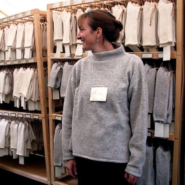 mock turtleneck sweater light gray
