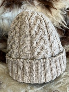 knitted hat by sarah kincaid