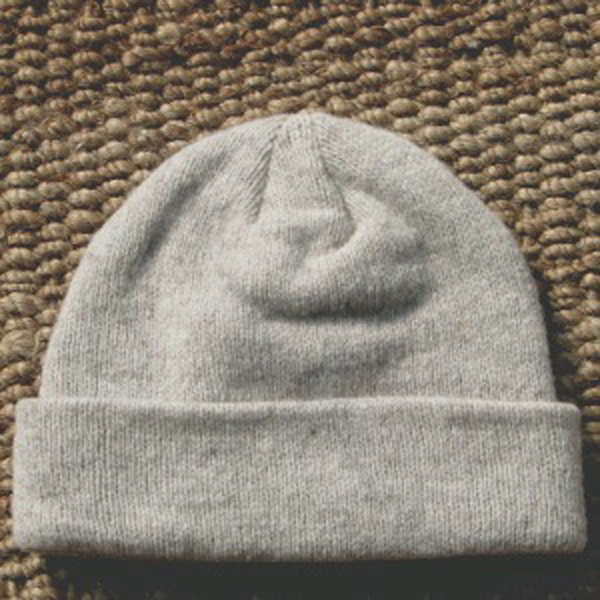 2-layer jersey cuff cap light gray