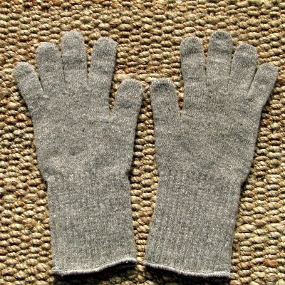 woolen jersey glove medium gray